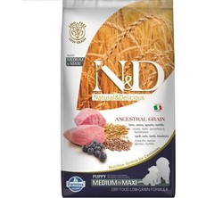 N&D Düşük Tahıllı Kuzulu Medium Maxi Yavru Köpek Maması 2,5 Kg