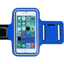 Voxlink Koşu Yürüyüş Spor Telefon Kılıfı Kol Bandı 5.5 İnç Fitness Telefon Tutucu Mavi