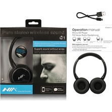 Nia Q1 Extrabass Bluetooth Kulaklık Mikrofonlu Radyo Mp3 Kulaklık
