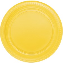 Partijet Sarı Plastik Tabak 22 cm 25'li