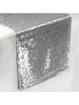 Masallar Evi Gümüş Payetli Runner