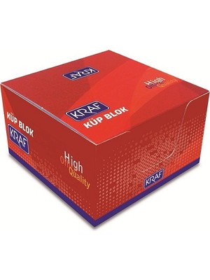 Kraf Küp Blok Beyaz 8X8cm (115G) 2'li Paket