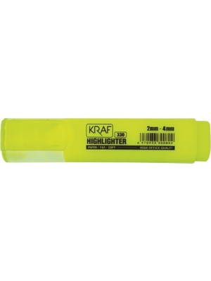 Kraf 330 Fosforlu Kalem 12'li Paket Sarı