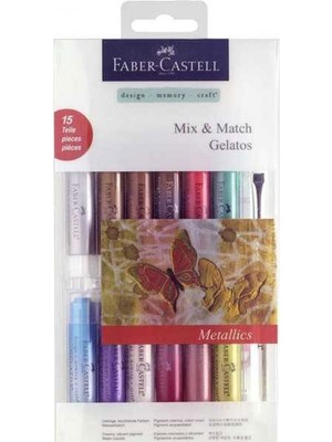 Faber-Castell Gelato Metalik Renkler 15'li Set Karpuz Guava Şeftali Renkleriyle