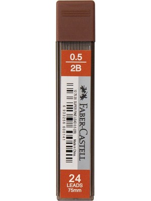 Faber-Castell 0.5 mm 2B Kalem Uçları 24 Adet Uzun 75 mm Kalite Garantili