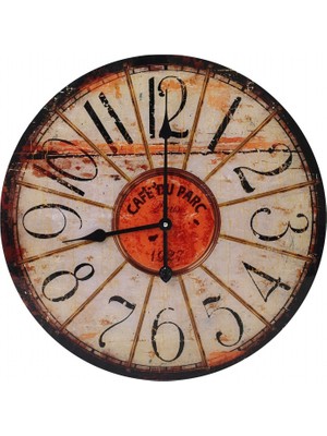 Mark Lab Ahşap Dekoratif Yuvarlak Duvar Saati 50X50