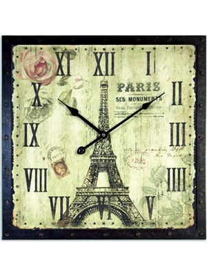 Mark Lab Ahşap Dekoratif Kare Duvar Saati 50X50