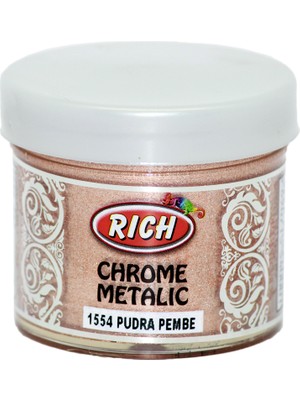 Rich Metalik Akrilik Boya 1554 Renkli Pudra Pembe Özellikli Sanatsal Malzeme