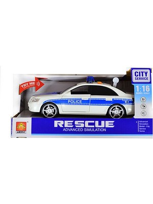 Erkol Oyuncak Wy560A C Servis Aracı - Polis - Taxi - Işık + Ses - City Service +3 Yaş