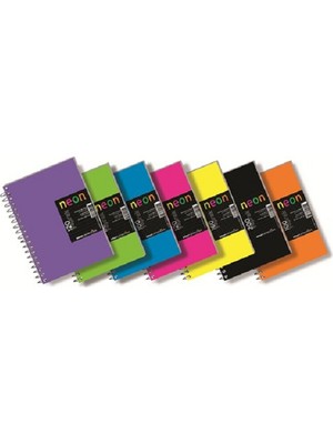 Umur Neon A4 Çizgili 200 Yaprak Plastik Kapak Spiralli Defter