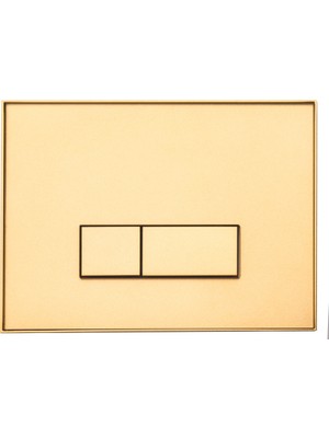 SIAMP® MANNESMANN Gömme Rezervuar Kumanda Paneli Reflet  90 Altın Cam (sadece SIAMP® markalı rezervuarlara uyumlu)