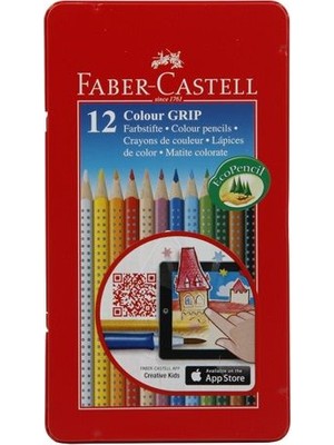 Faber-Castelll Grip 2001 12 Renk Metal Kutu Boya Kalemi