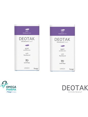 Deotak Krem Deodorant Soft 2 Adet - 7 Gün Ter Kokusunu Yok