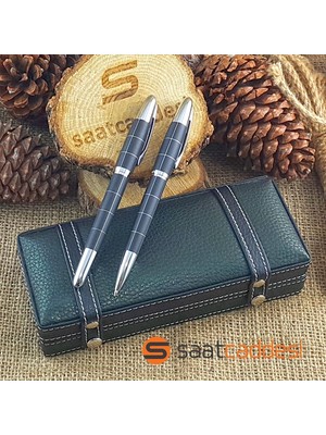 Pigoda Alman Steel Pen 2 Li Metal Kalem Seti - Siyah