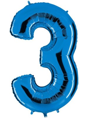 Pandoli Folyo Balon 100 Cm Mavi 3 Rakam