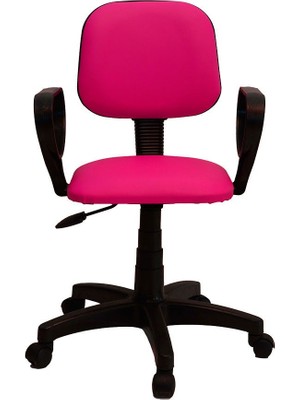 Türksit Eko Kollu Çalışma Koltuğu Deri Pembe