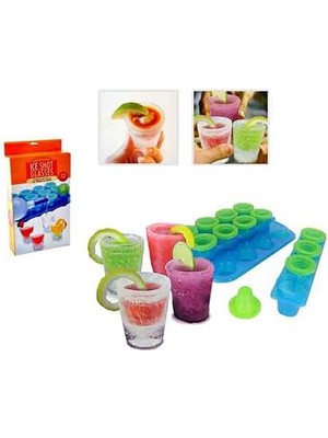 Pratik Buz Bardak Kalıbı Ice Shot Glasses 12 Hazneli