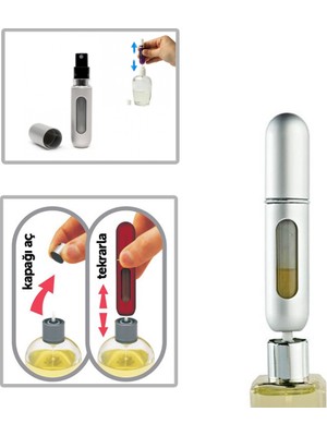 Pratik Parfüm Şişesinden Dolabilir Cep Parfüm Şişesi