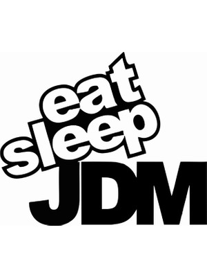 Stickermarket Eat Slep JDM Beyaz Sticker