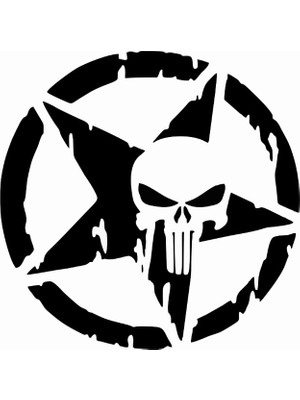 Stickermarket Punisher Beyaz Sticker