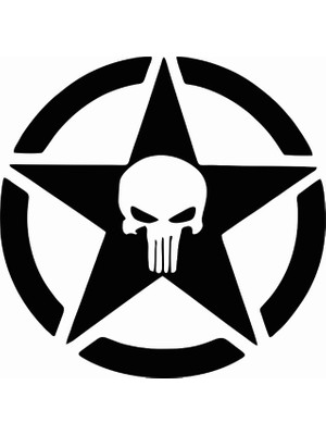 Stickermarket Punisher Beyaz Sticker