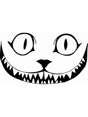 Stickermarket Gülen Kedi Beyaz Sticker