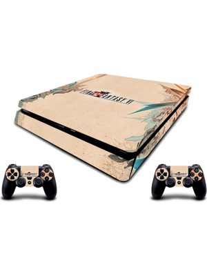 Stickermarket PS4 Slim Final Fantasy Sticker Seti Playstation 4 Uyumlu Özel Tasarım Materyal