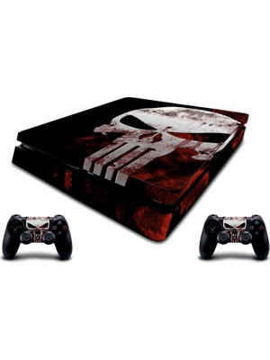 Stickermarket PS4 Slim Punisher Sticker Seti