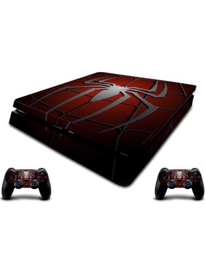 Stickermarket PS4 Slim Spiderman Sticker Seti Playstation 4 İçin Özel Tasarım ve Kaliteli Malzeme