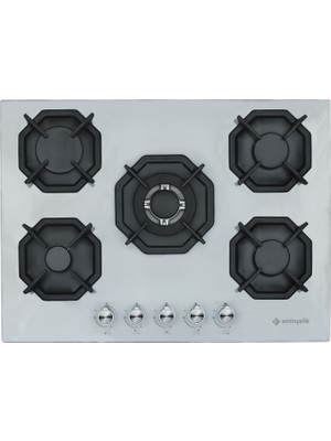 Eminçelik Ec-Ah 2250 Bw Wg70 Sng Beyaz 70 Cm Ankastre Ocak Woklu