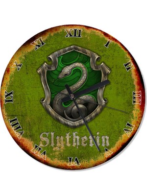 Cakasepetim Slytherin Harry Potter Özel Tasarım Duvar Saati  30 X 30 Cm