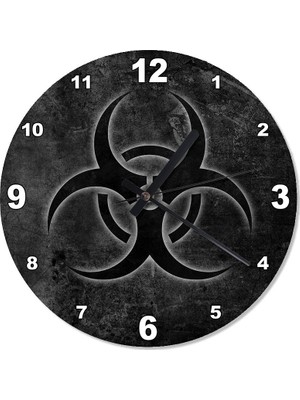Cakasepetim Biohazard Sembolü Duavr Saati  30 X 30 Cm
