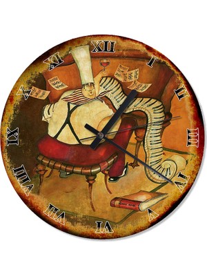 Cakasepetim Piano Ve Aşçı Sessiz Duvar Saati 30 X 30 Cm