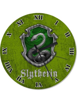 Cakasepetim Slytherin Harry Potter Desenli Duvar Saati 30 X 30 Cm