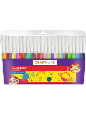 Craft and Arts 24'lü Keçeli Kalem Seti Parlak Renkler ile Yaratıcılığınızı Geliştirin