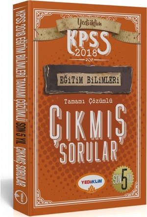 2020 Kpss Lise Onlisans Son 5 Sinav Tamami Cozumlu Cikmis Sorular Yediiklim Yayinlari 9786052894903