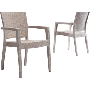 Garden Paris Rattan Sandalye -Kapuçino
