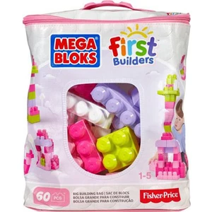 Mattel Dch54 Mega Bloks/60Lı Blok Torbaları Pembe First Builders 1-5 Yaş