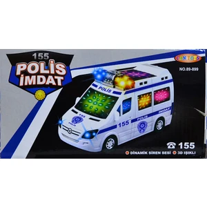 Oyuncak 89-899 Kut.Pilli Polis Arabası