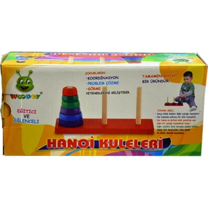 Oyuncak 068Kr Woodoy Ahşap Hanoi Kuleler