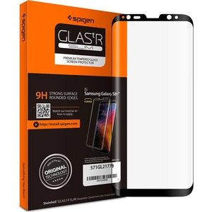 Samsung Galaxy S8 Plus Cam Ekran Koruyucu Tam Kaplayan GLAS.tR Slim Full Cover Black - 571GL21778