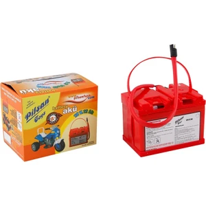12 Volt Akü Seti (12 Ah) Uzun Kablo Yeni Siyah Soketli