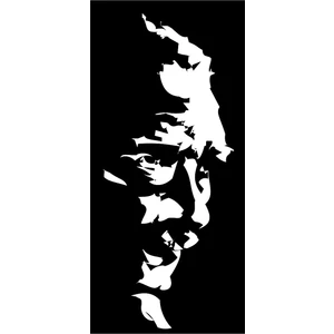 ModaCar 22 Cm Beyaz Atatürk Siluet Sticker 422391