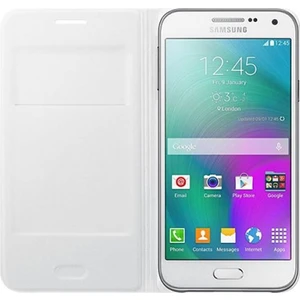 Galaxy E7 Flip Cüzdanlı Kılıf - Beyaz