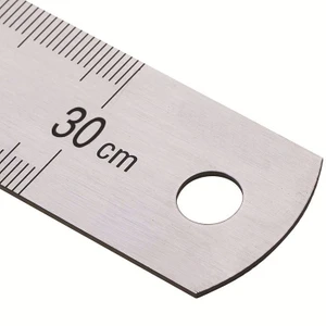 Çelik Cetvel 30cm İnch Ölçülü (530G) 3'lü Paket