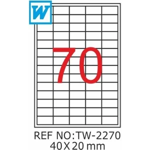 TW-2270 Lazer Etiket 40X20mm 7000 Adet Etiket