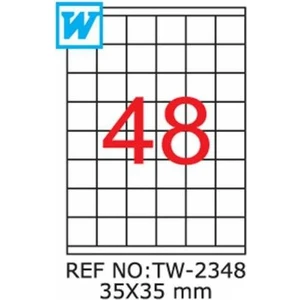 TW-2348 Lazer Etiket 35X35mm 4800 Adet Etiket