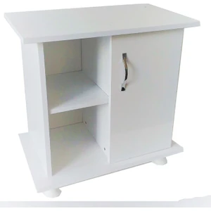 Kanki Pet Akvaryum Beyaz Düz Sehpa 65x40x67