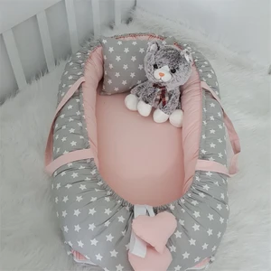 Jaju Baby Gri Yıldız Pudra Çift Taraflı Lüx   Babynest