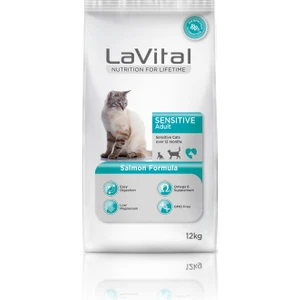 Lavital Sensıtıve Somon Adult Deri ve Sindirim Hassasiyetli Yetişkin Kedi Maması 12 Kg.